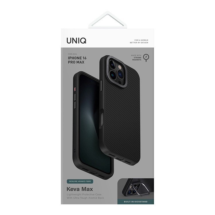 Чехол для iPhone 16 Pro Max UNIQ Keva Max Black, картинка 5