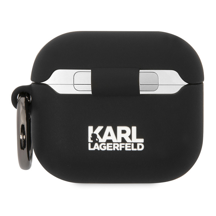 Чехол для AirPods 3 KARL LAGERFELD Silicone case with ring NFT 3D Choupette Black, картинка 2