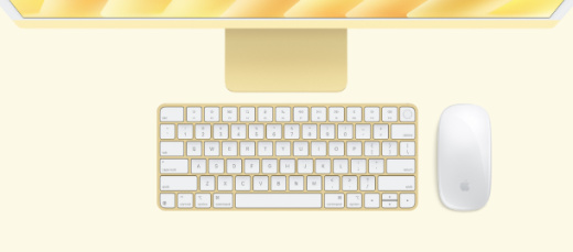 Моноблок Apple iMac 24" (2024) Retina 4,5K Yellow (M4 8Core CPU, 8Core GPU/16Gb/256SSD), картинка 4