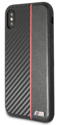 Чехол BMW iPhone X M-Collection Carbon Inspiration Hard PU Black/Red, картинка 1