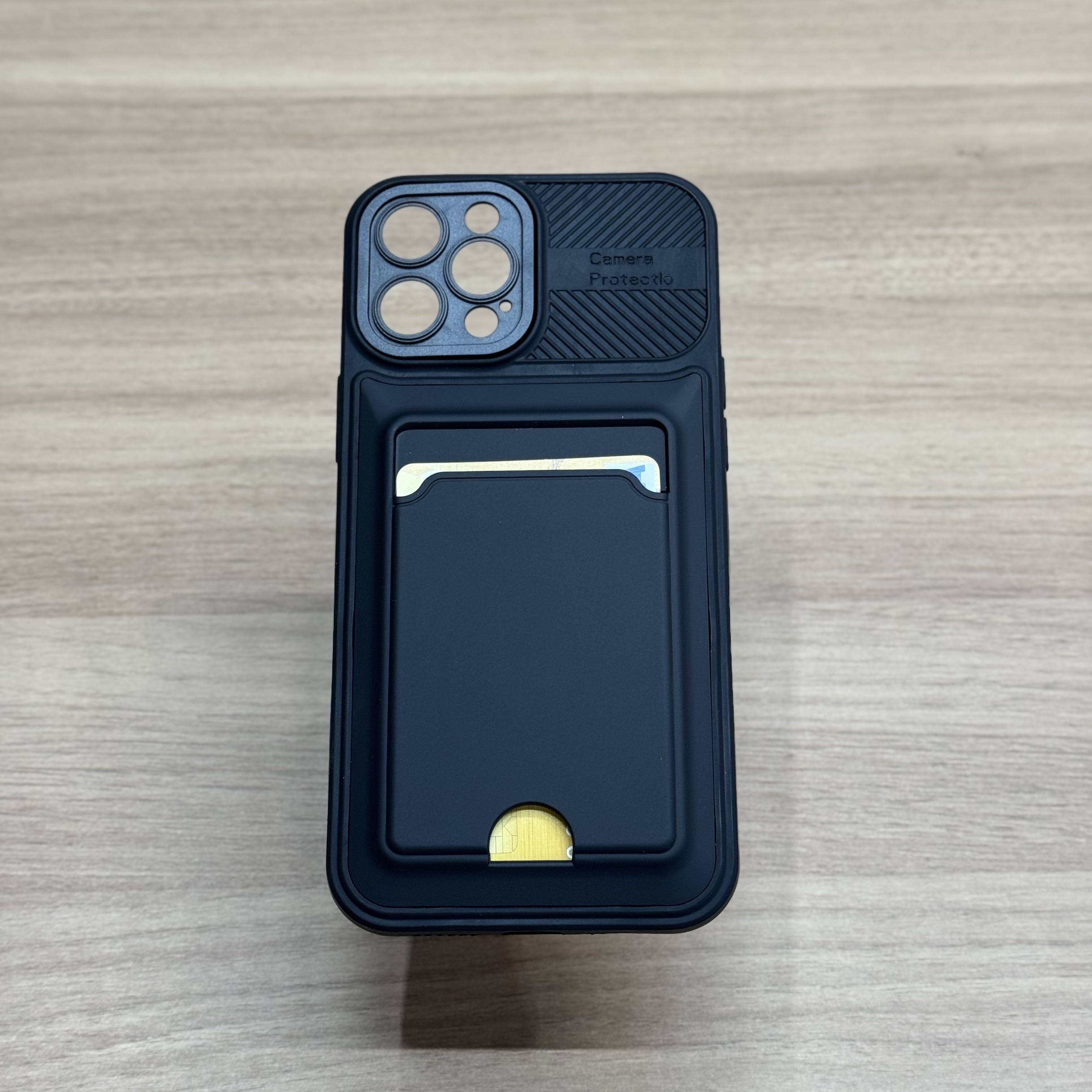 Чехол для iPhone 12 ProMax Card Case Camera Protectic, черный