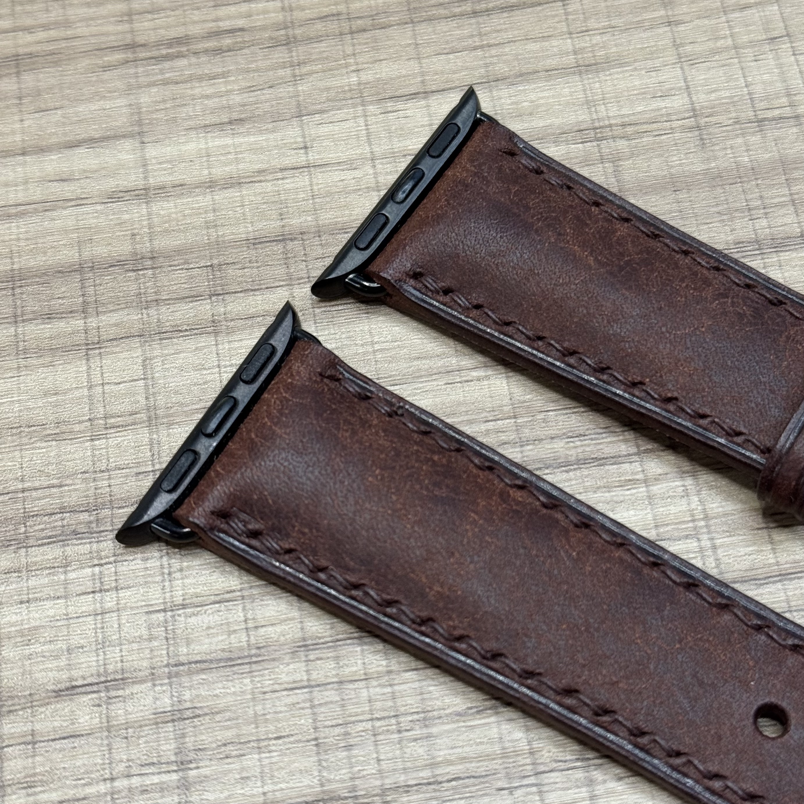 Ремешок для Apple Watch кожаный ручной работы 38/40/41mm Коричневый, картинка 3