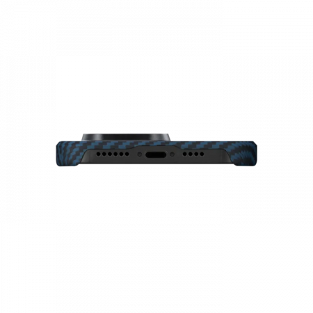 Чехол PITAKKA MagEZ 3 для iPhone 14 Pro Max, кевлар, черно-синий, слайд 4