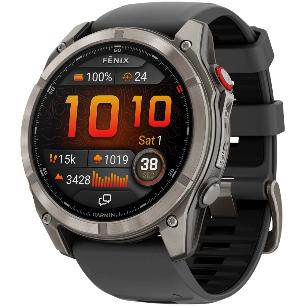 Умные часы Garmin Fenix 8 Pro 51mm Amoled/Sapphire Titanium wiht Graphite/Black Silicone Black