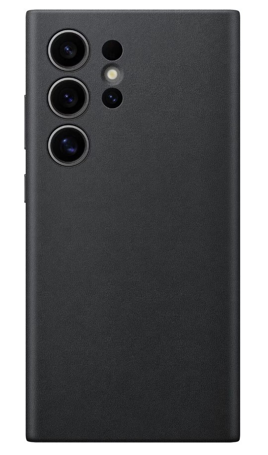 Чехол для Samsung S24 Ultra Vegan Leather Case, черный