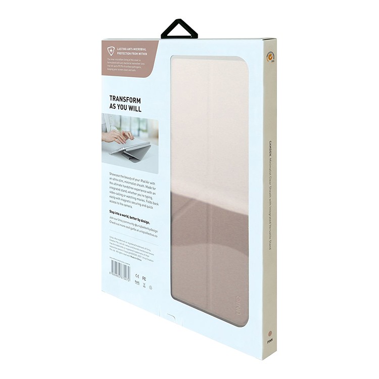 Чехол UNIQ Camden Secure Magnetic Closure для iPad 10.2 (2021), розовый, картинка 6