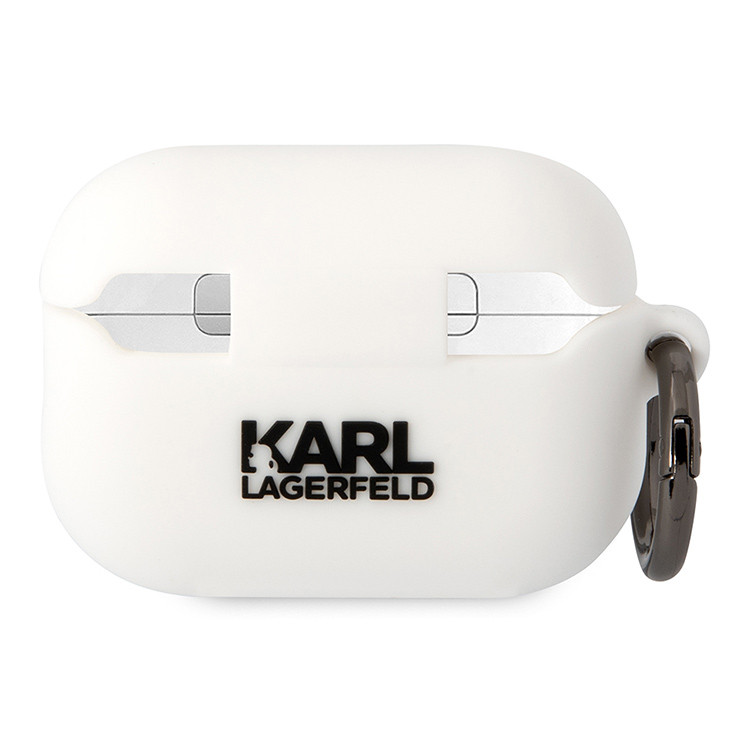 Чехол для AirPods Pro 2 KARL LAGERFELD Silicone case with ring NFT 3D Choupette White, картинка 2
