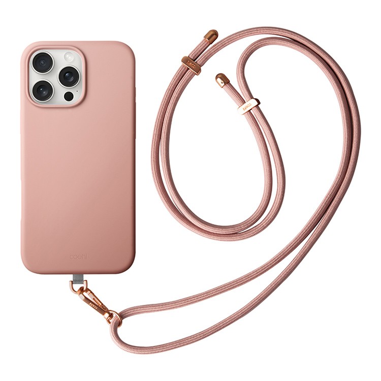 Чехол для iPhone 16 Pro Max UNIQ COEHL Liquid Silicone Bullet Pink , картинка 5