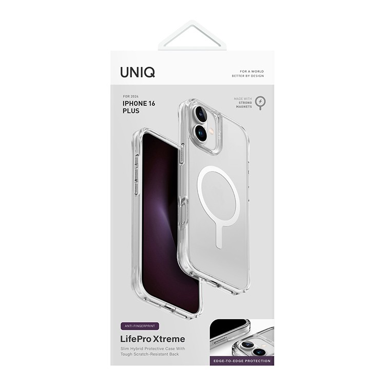 Чехол для iPhone 16 Plus UNIQ LifePro Xtreme Magnets Frost Clear, картинка 4