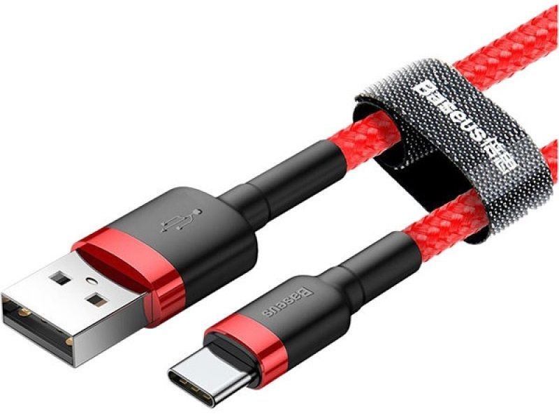 Кабель BASEUS Cafule USB Type-C Cable 2A 2.0m - Red/Black, слайд 2
