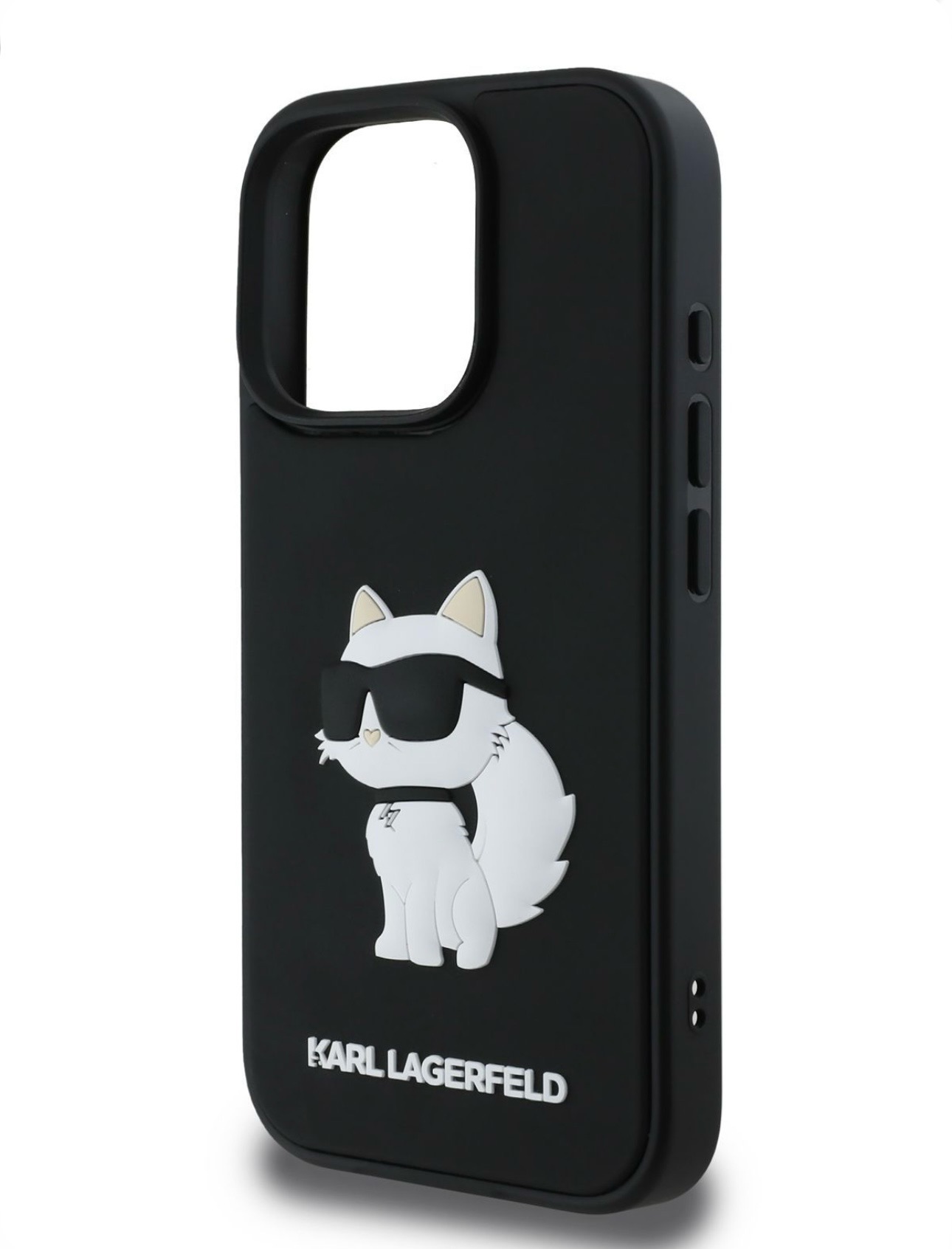 Чехол для iPhone 16 Pro KARL LAGERFELD 3D Rubber NFT Choupette Hard Black, картинка 3