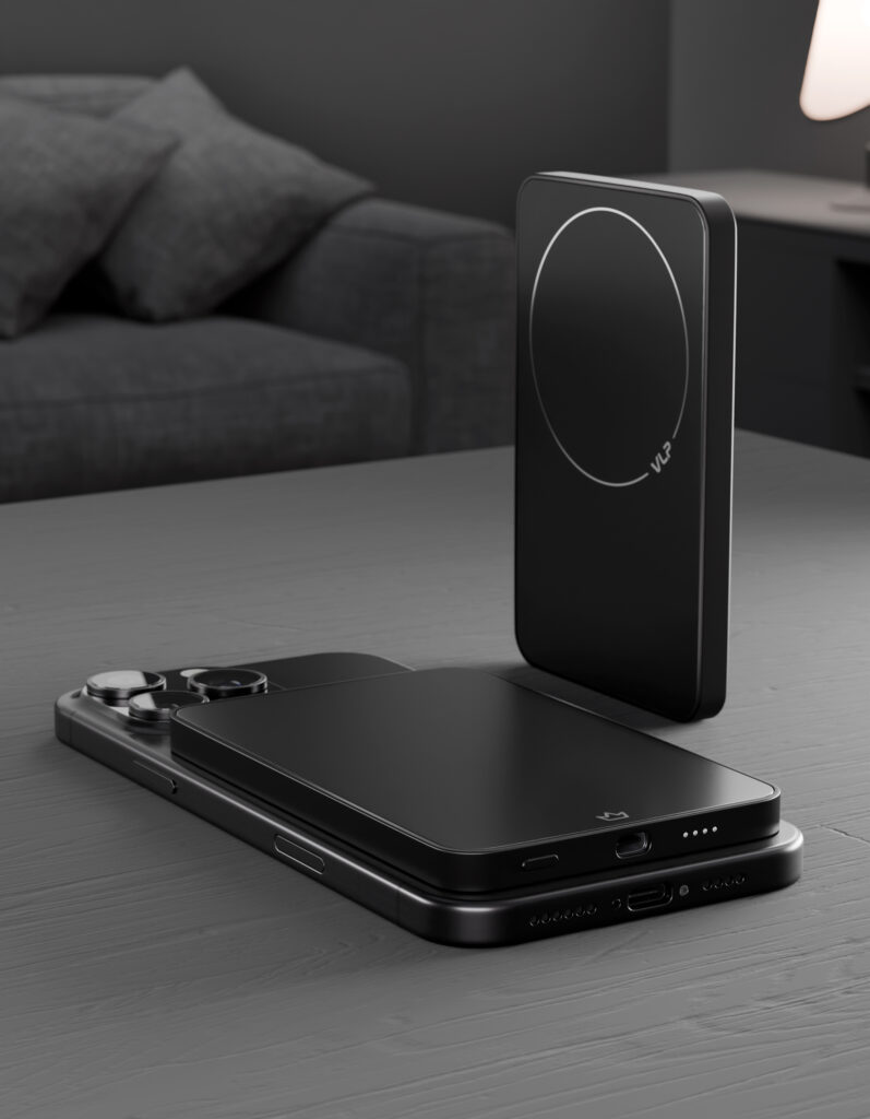 Внешний аккумулятор VLP B-Energy MagSafe 5000 mAh , UCB-C, натуральный титан , картинка 6