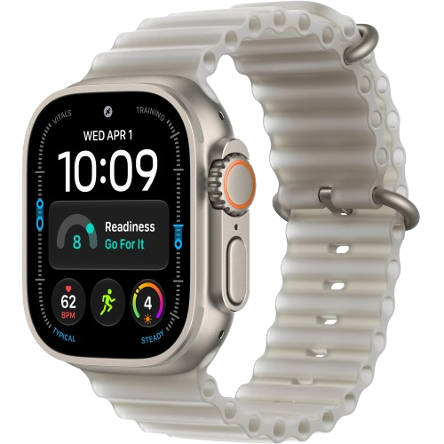 Apple Watch Ultra 4 GPS, 49 мм, натуральный титан, ремешок Ocean цвета Translucent Gray