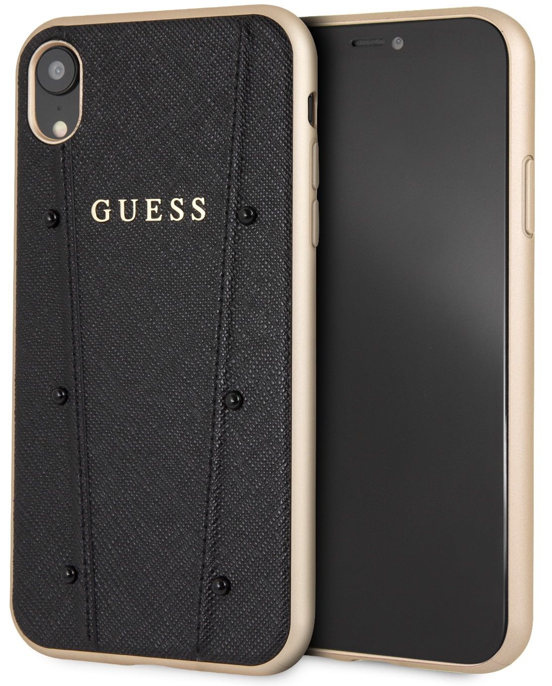 Чехол GUESS iPhone XR KAIA collection Hard чёрный, картинка 1