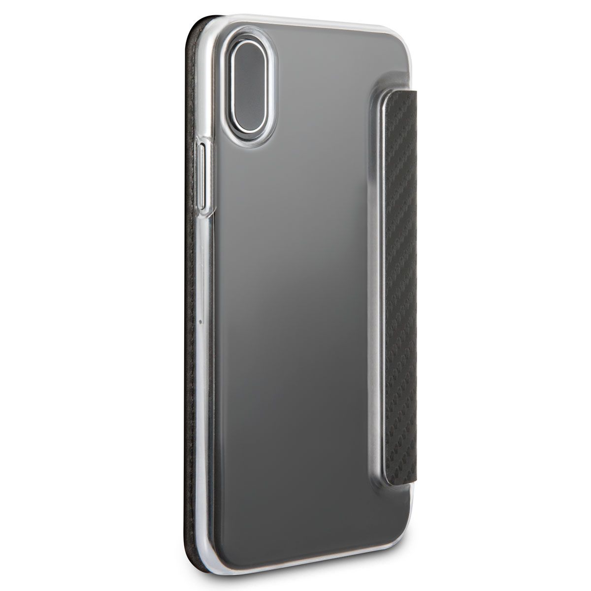 Чехол Mercedes iPhone X Dynamic Bookcase Carbon Black, картинка 2