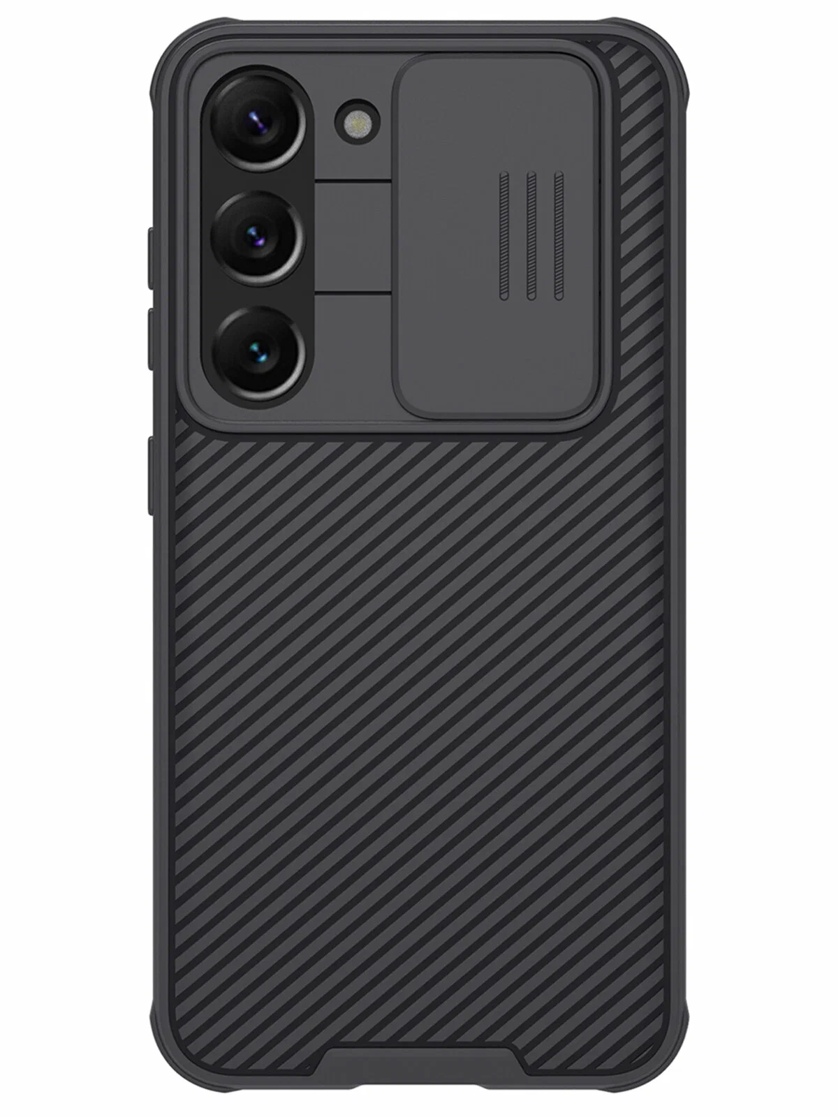 Чехол для Samsung S23 Ultra противоударный с защитой камер, черный, картинка 1