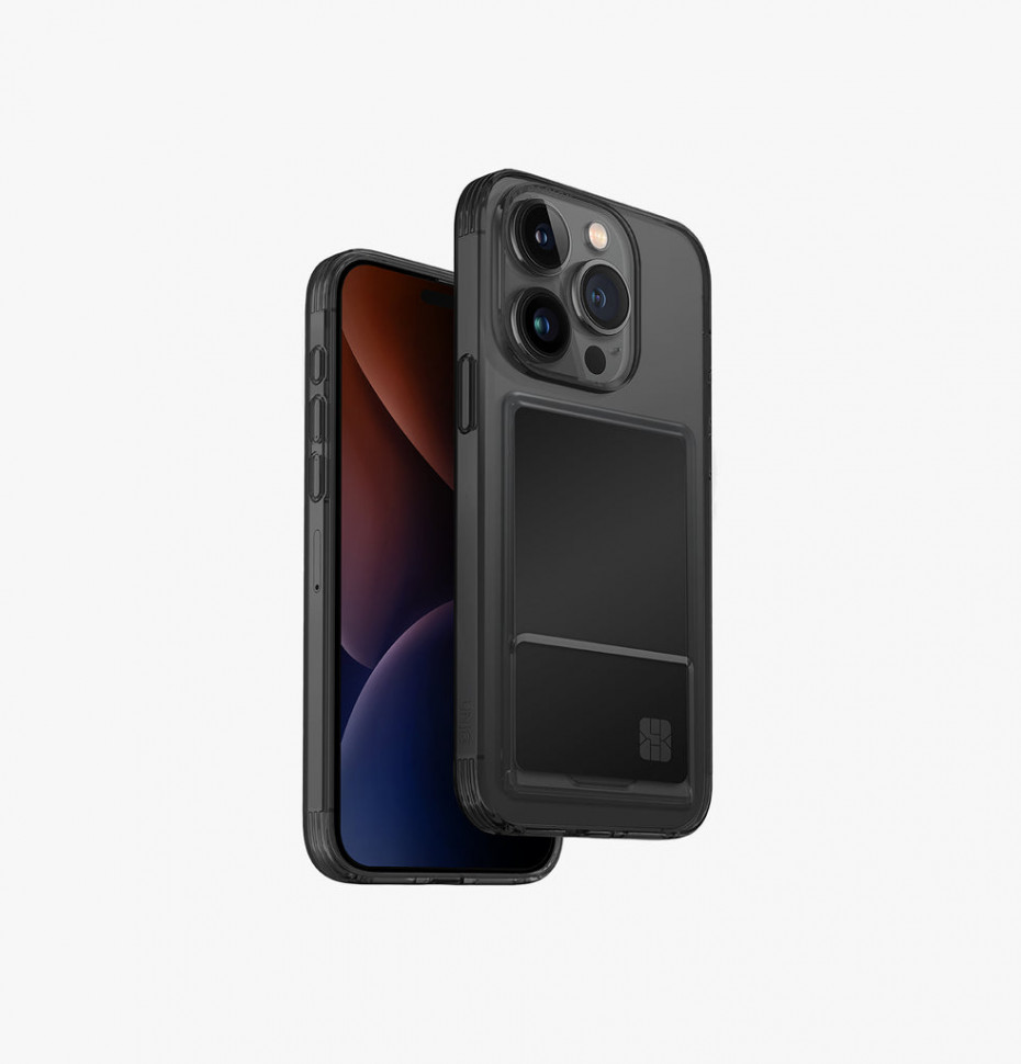 Чехол для iPhone 15 UNIQ AirFender ID Grey Tinted, картинка 1