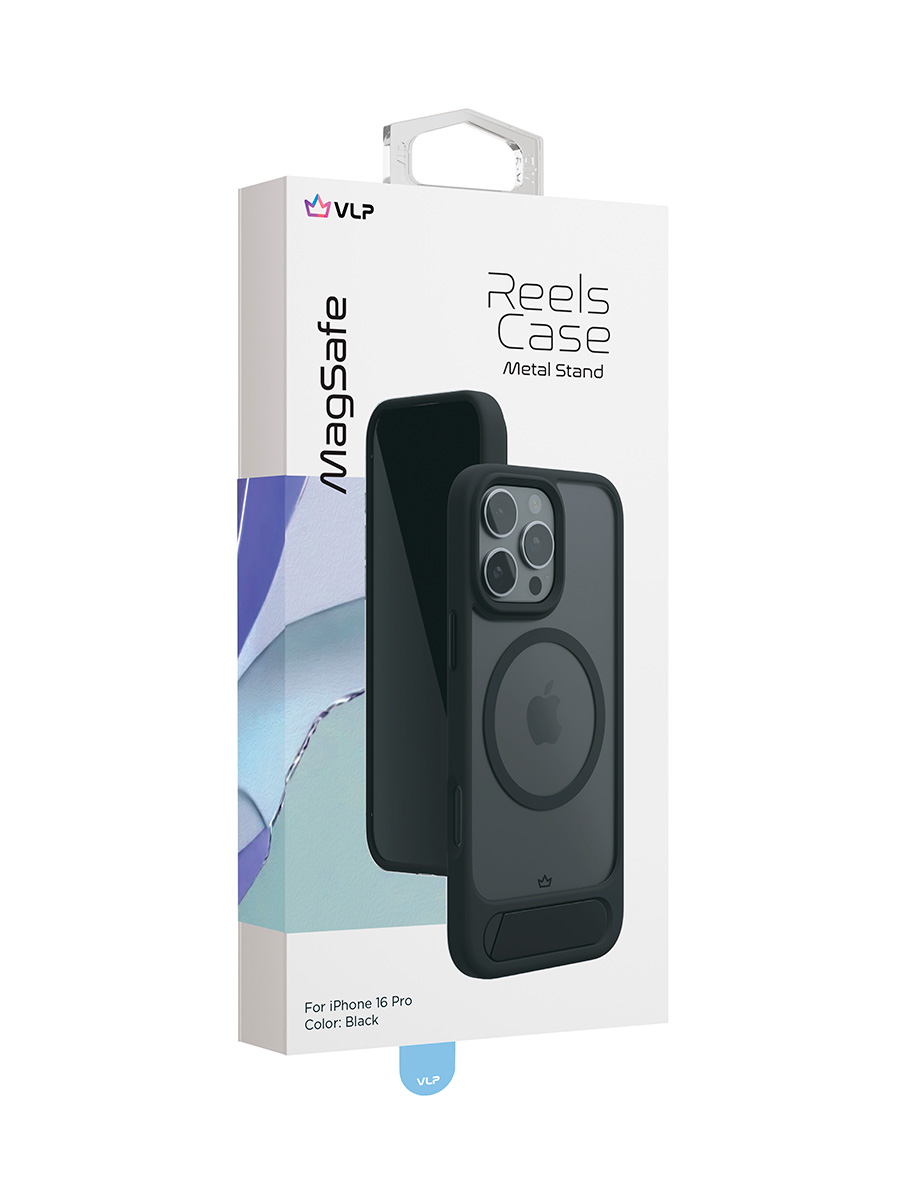 Чехол для iPhone 16 Pro VLP Stand Case c MagSafe, черный, картинка 5