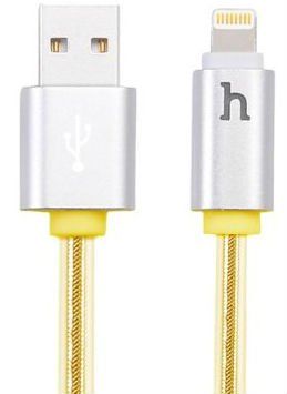 Кабель HOCO Lightning to USB Cable 120cm with Smart Indicator - Gold, картинка 1
