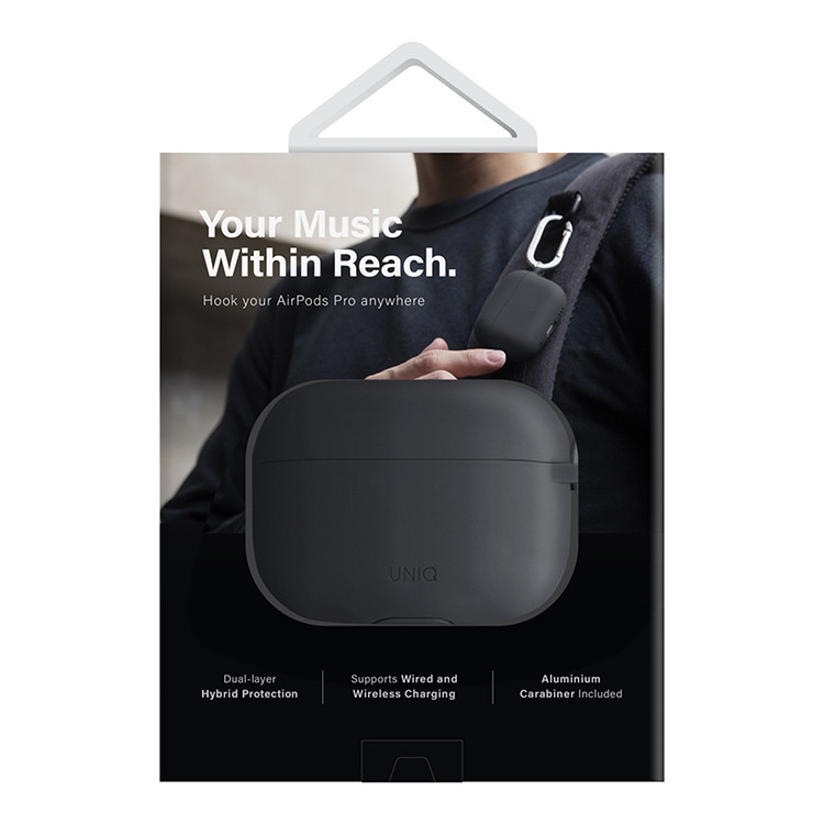 Чехол для AirPods Pro 2 UNIQ Nexo Grey, картинка 5