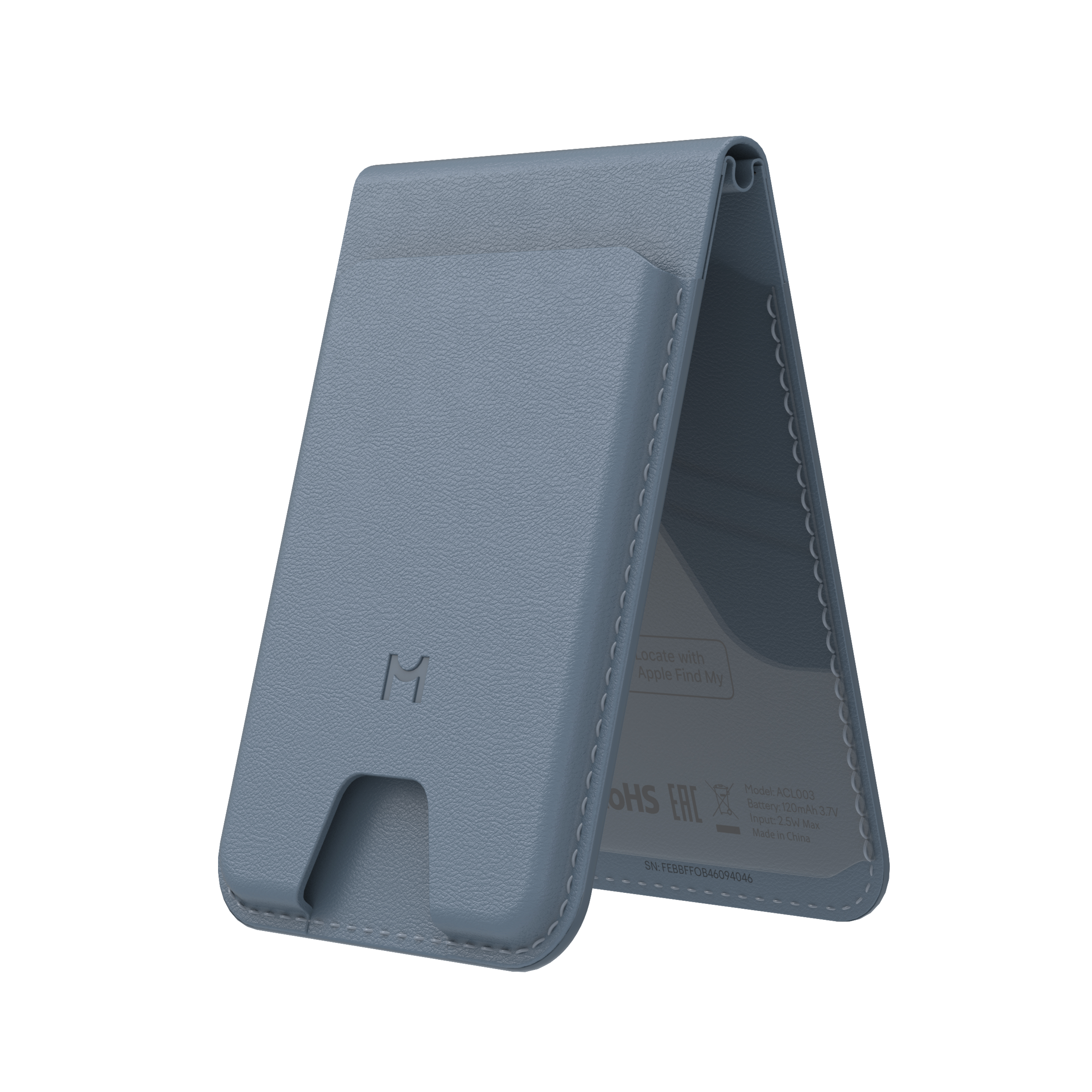 Чехол-бумажник Magssory Geotag MagSafe Flip Wallet, Find My, Cobalt
