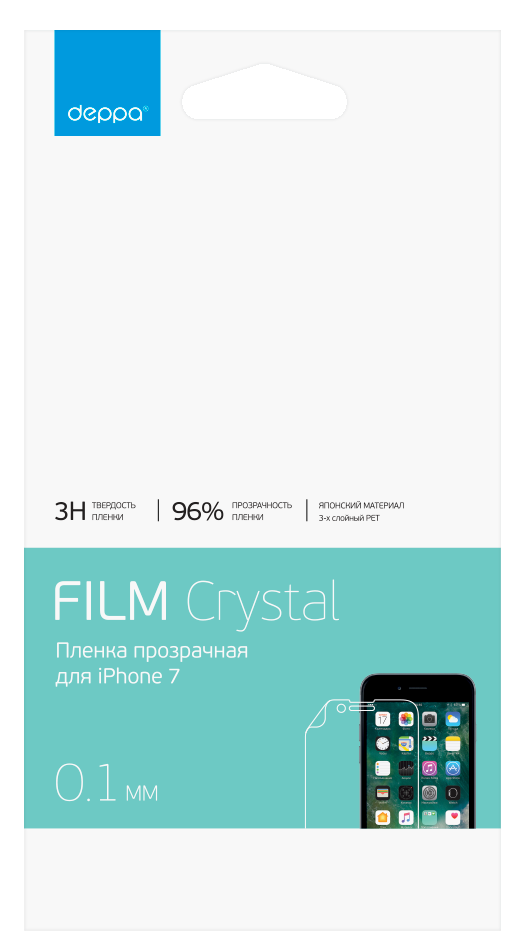 Защитное стекло Deppa Screen Film Crystal 7 - Clear, картинка 2
