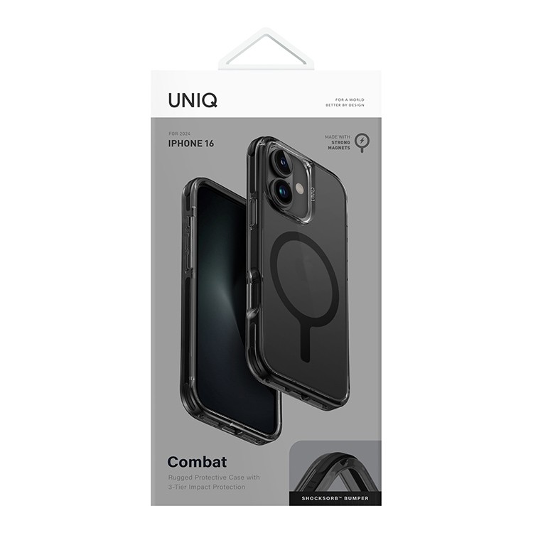 Чехол для iPhone 16 UNIQ Combat Magnets Black, картинка 4