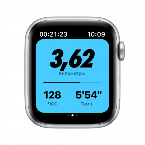 Часы Apple Watch Nike Series 6 GPS 44mm Silver Aluminum Case with Nike Sport Band (Серебристый/Чистая платина/Черный) (MG293RU/A), слайд 4