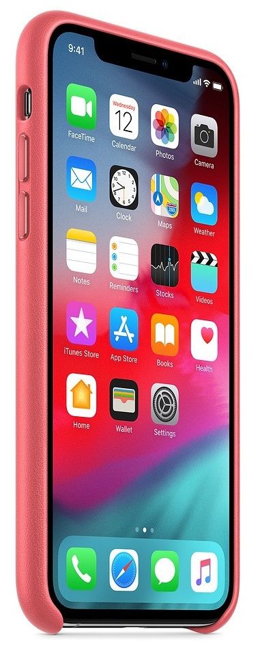 Кожаный чехол Apple iPhone XS Leather Case Peony Pink, слайд 3