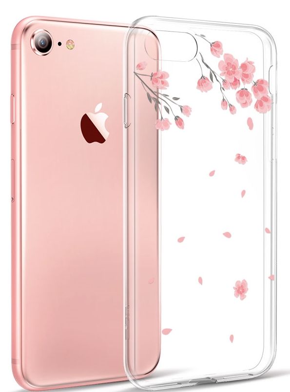 Чехол ESR iPhone 7/8 Soft Case Cute Cartoon Flowers Clear , слайд 2
