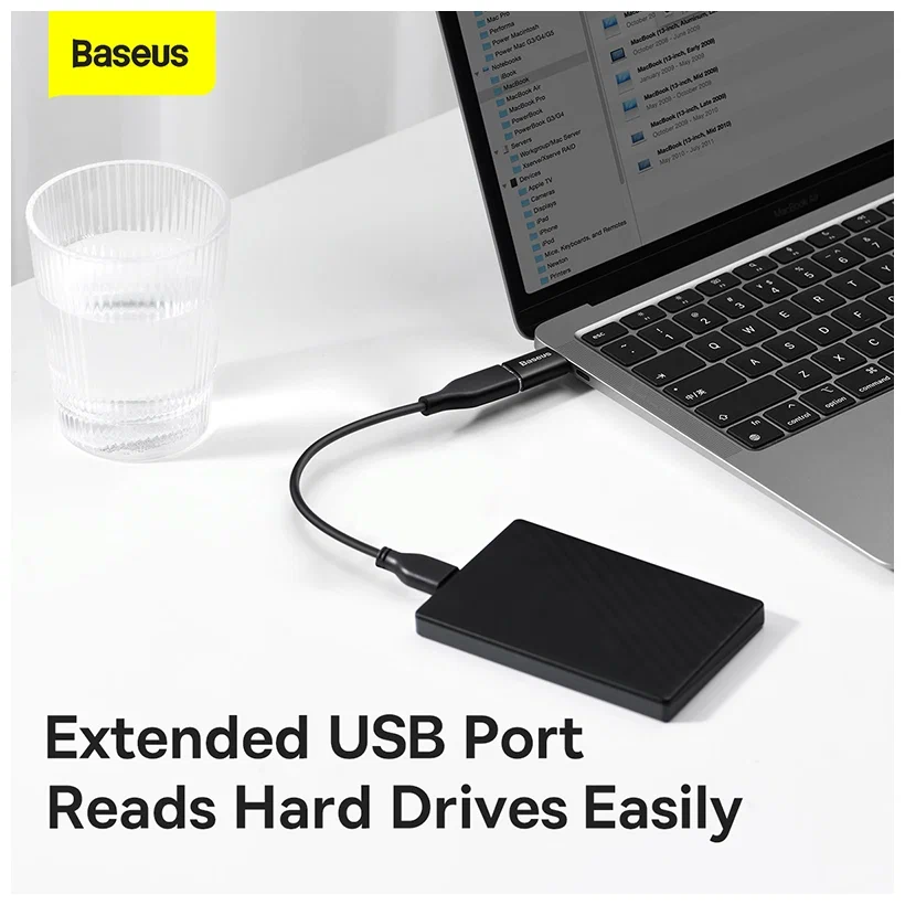 Адаптер-переходник Baseus Series Mini, USB-C male to USB-A, картинка 5