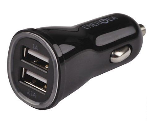 Автомобильное ЗУ EnergEA АЗУ Compact Drive 2 USB 3.1A - Black, картинка 1