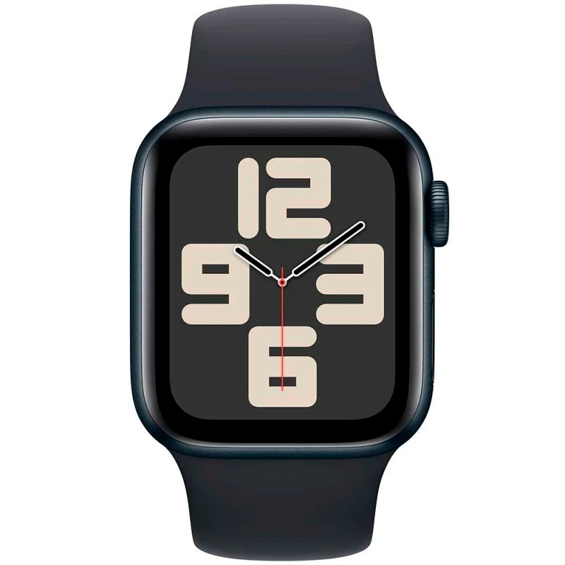 Apple Watch SE 2023, 40 мм, алюминий цвета «Midnight», спортивный ремешок цвета «Midnight» S/M, картинка 3