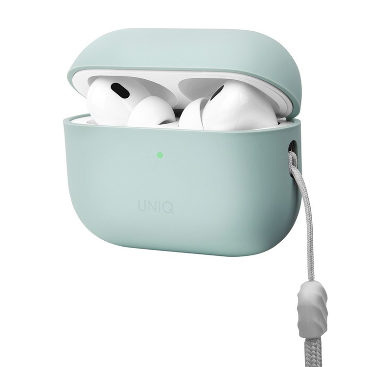 Чехол для AirPods Pro 2 UNIQ Lino Green, картинка 3