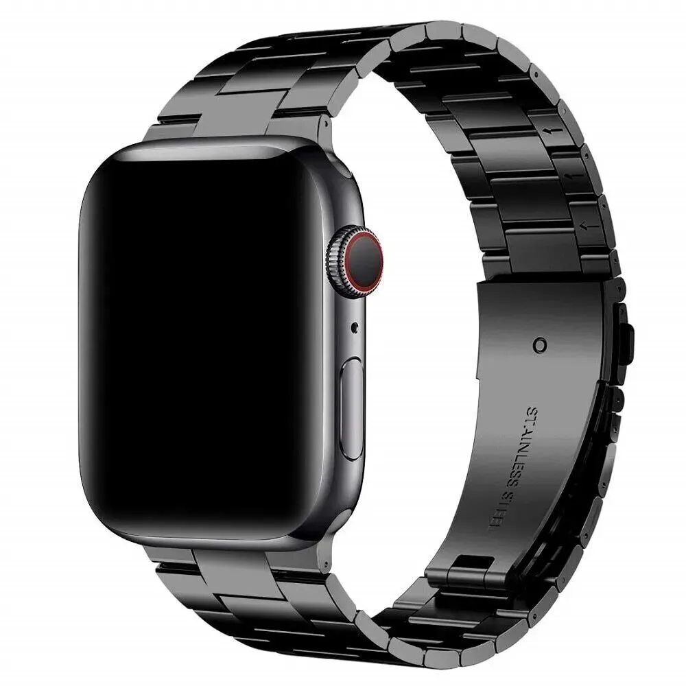 Ремешок для Apple Watch блочный 3 звена 38/40/41mm черный, картинка 1