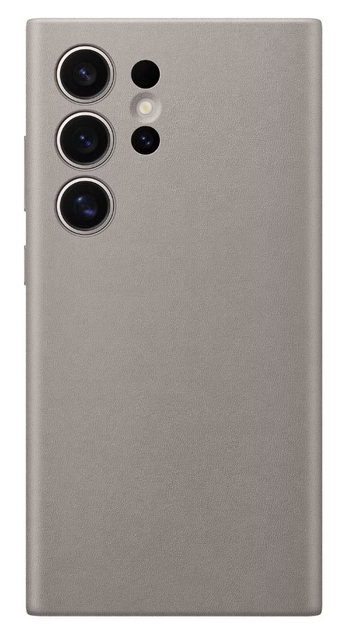 Чехол для Samsung S24 Ultra Vegan Leather Case, бежевый