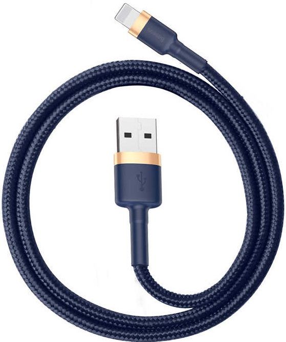 Кабель BASEUS Cafule Lightning Cable 1.5A 2.0m - Blue/Gold, картинка 3