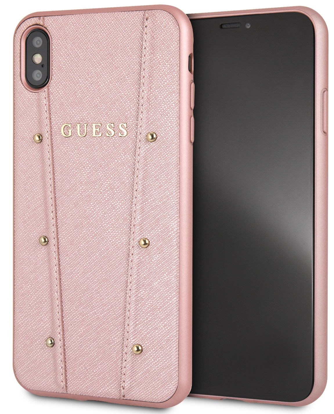 Чехол GUESS iPhone X/XS KAIA collection Hard розовое золото, картинка 1