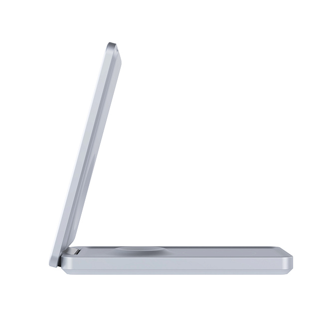 Беспроводное зарядное устройство Magssory 3in1 Flip для Apple, Silver , картинка 6