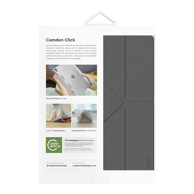 Чехол для iPad Air 13 UNIQ Camden Click Rhino Grey, картинка 7