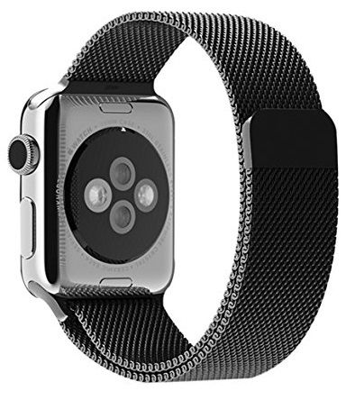 Ремешок для Apple Watch 42/44mm Milanese Black, картинка 1