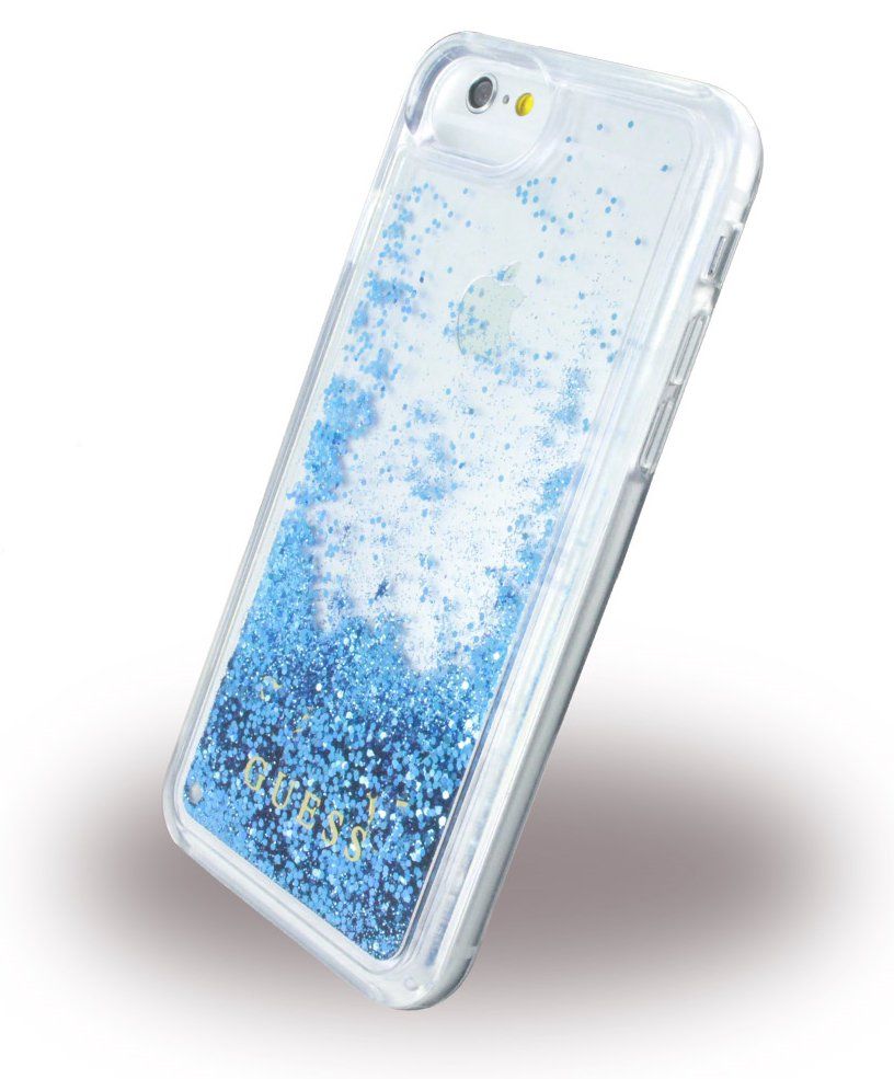 Чехол Guess iPhone 7 Liquid Glitter Hard  Blue, слайд 2