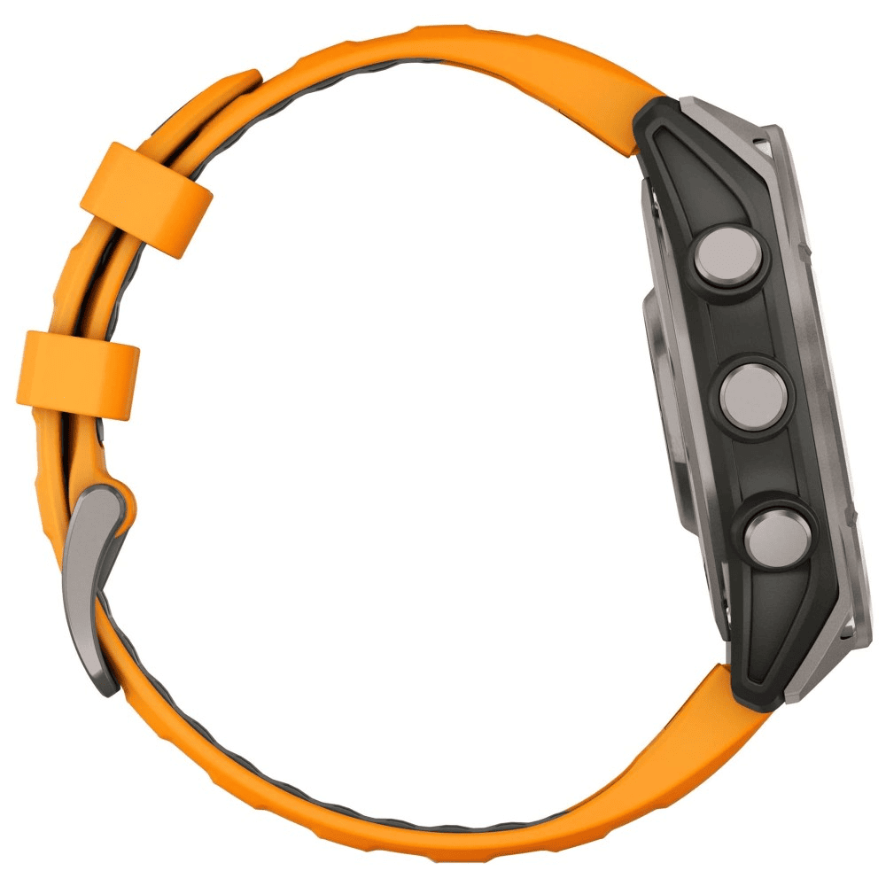 Умные часы Garmin Fenix 8 47mm Sapphire Titanium Spark Orange/Graphite Silicone Band, картинка 5