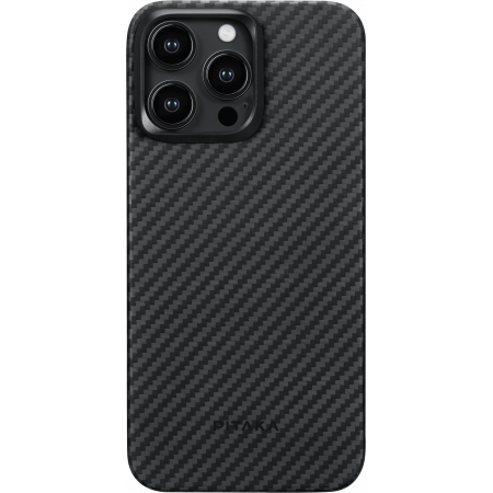 Чехол PITAKKA MagEZ Case Pro 4 1500D для iPhone 15 Pro, кевлар, черно-серый