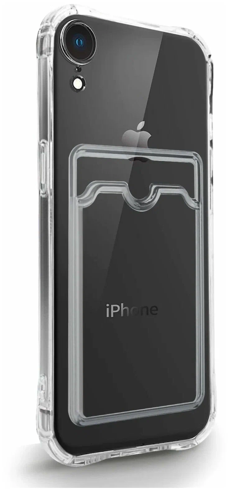 Чехол прозрачный Card Case для iPhone XR, картинка 3