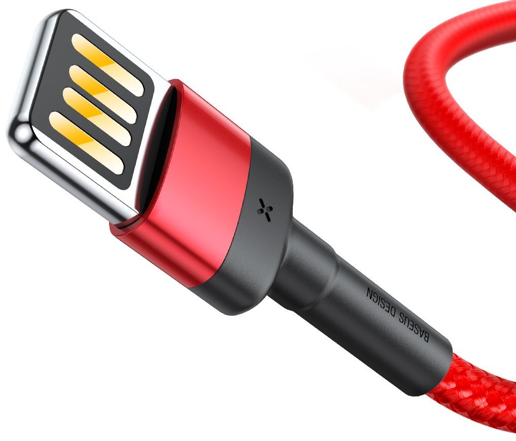 Кабель BASEUS Cafule (Special Edition) Lightning Cable 2.4A 1.0m - Red/Black, картинка 2