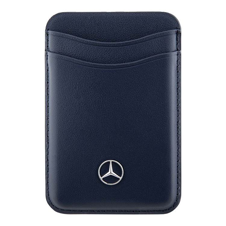 Чехол-бумажник Mercedes Leather Wallet c MagSafe для iPhone, Blue, картинка 1