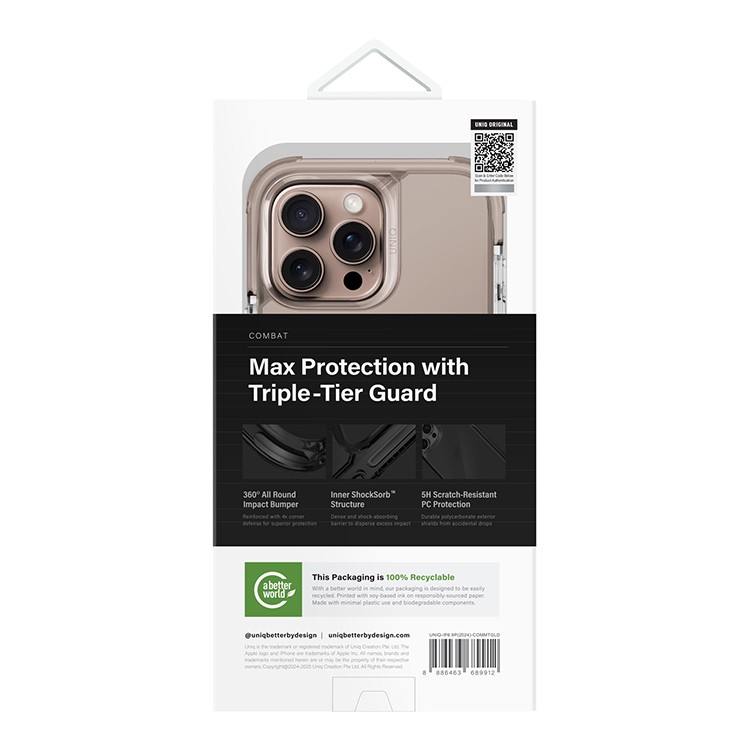 Чехол для iPhone 16 Pro Max UNIQ Eleva Taupe Gold, картинка 6