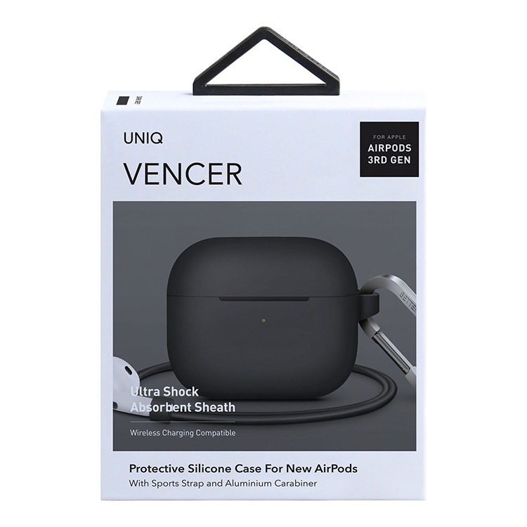 Чехол для AirPods 3 UNIQ Vencer Color Dark Grey, картинка 5