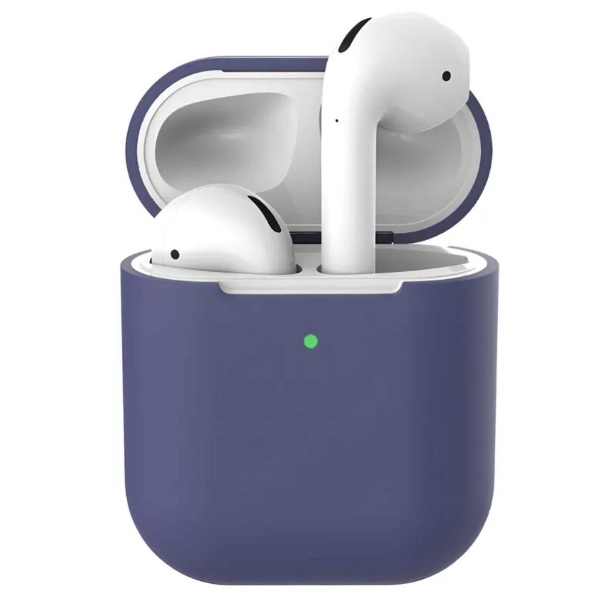 Чехол силиконовый для AirPods 2 тёмно-синий, картинка 1